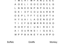 Free Children Word Search Activity Shelter