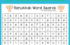 FREE Hanukkah Word Search Boy Mama Teacher Mama