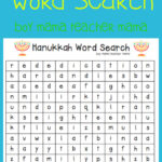 FREE Hanukkah Word Search Boy Mama Teacher Mama