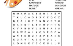 Free Printable Artist Word Search Artists For Kids Art Worksheets