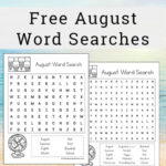 Free Printable August Word Search Printable Puzzle For Kids