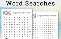 Free Printable August Word Search Printable Puzzle For Kids