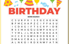 Free Printable Birthday Word Search Chevron Lemon