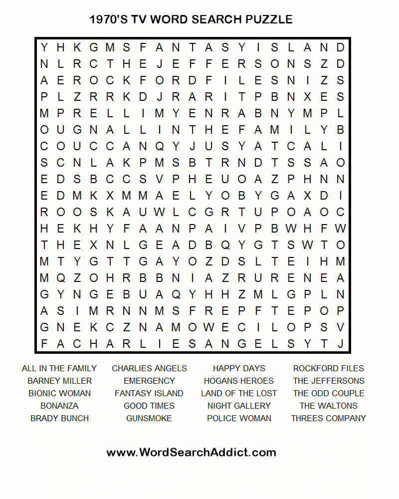 Free Printable Extra Large Print Word Search Free Printable