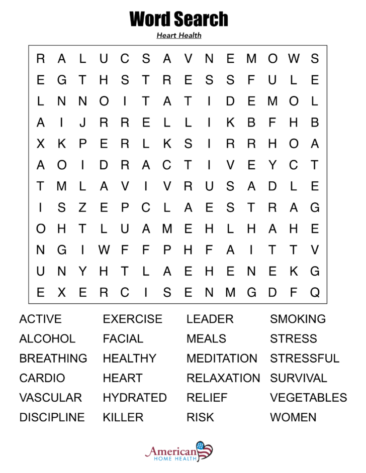 Large Print Search A Word Printable