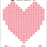 Free Printable Heart Shaped Valentine S Day Word Search For Kids