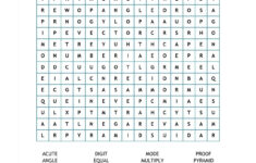 Free Printable Math Word Search Word Search Printable