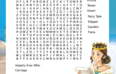 Free Printable Princess Word Search For Kids