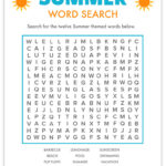 Free Printable Summer Word Search Pjs And Paint