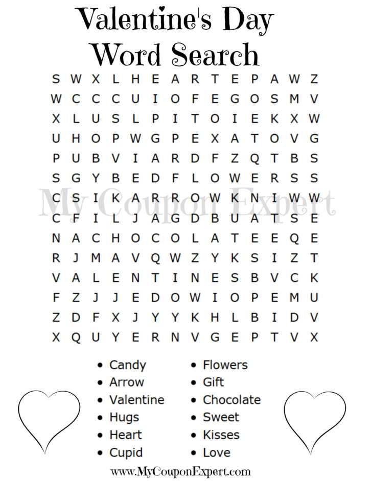 Valentine’s Word Search Printable