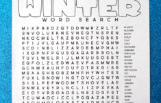 Free Printable Winter Word Search Coloring Page Artsy fartsy Mama