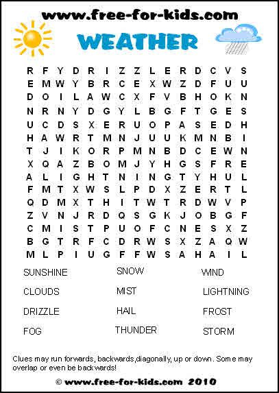 Printable Word Search For Kids 6 8