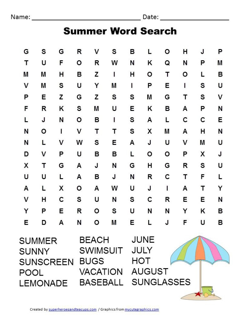 Free Printable Word Searches For Adults