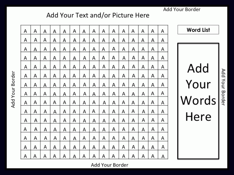 FREE Word Search Editable Template Want To Make Your Own Word Search 