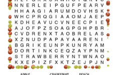 Fruits Word Search Puzzle For People With Dementia Easy Format