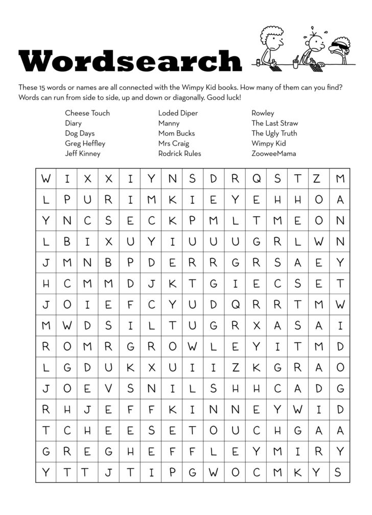 Free Printable Word Search For Kids 9-12