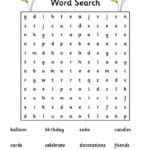 Happy Birthday Word Search Birthday Words Word Puzzles For Kids