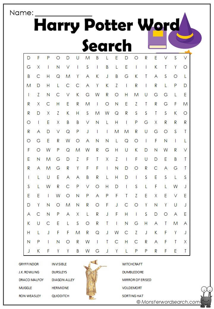 Harry Potter Word Search Printable