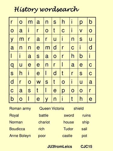 HISTORY WORDSEARCH Teaching Resources History Teaching Resources 