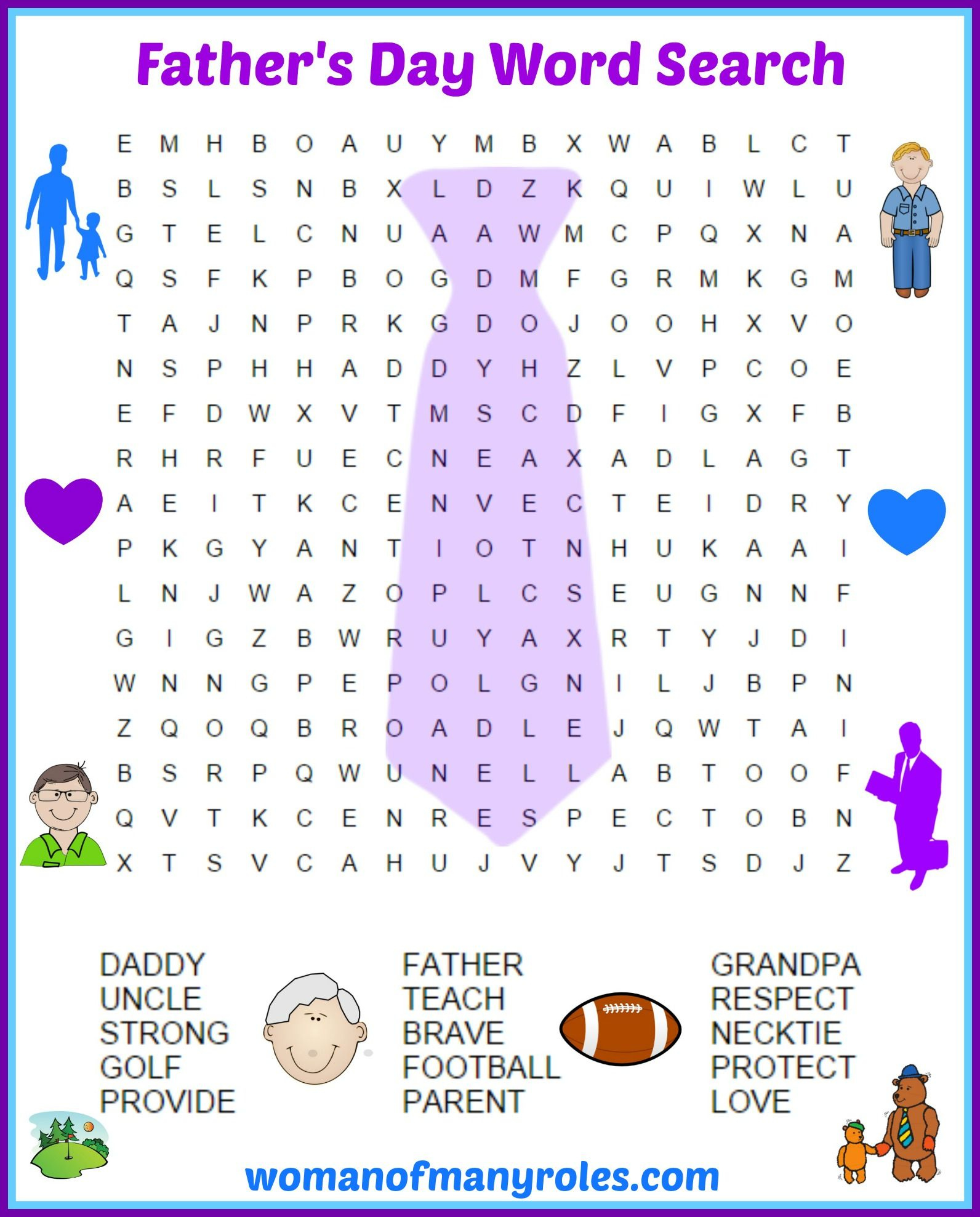 Image Result For Free Printable Father s Day Word Search Puzzles 