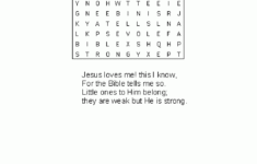 John s Word Search Puzzles Kids Jesus Loves Me