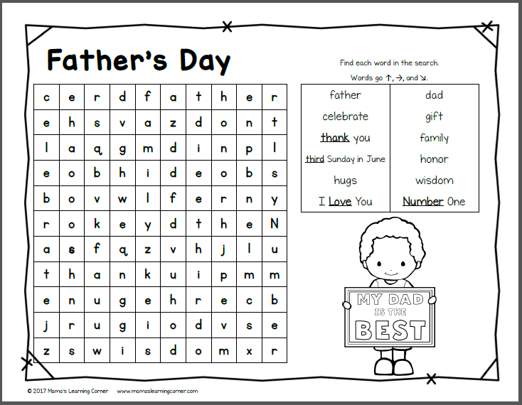 June Word Search Packet Mamas Learning Corner