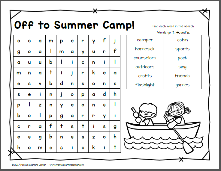 June Word Search Packet Mamas Learning Corner