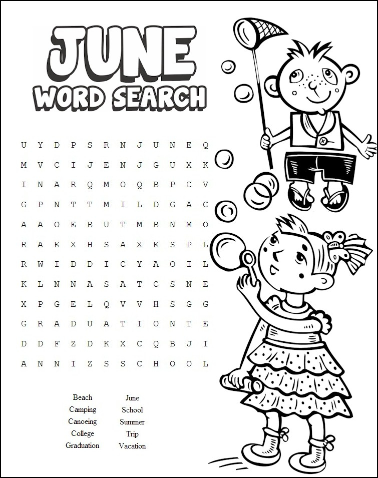 June Word Search