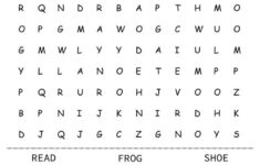 Kindergarten Word Search Cool2bKids