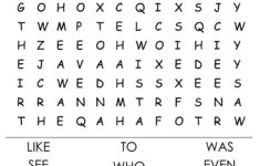 Kindergarten Word Search Cool2bKids