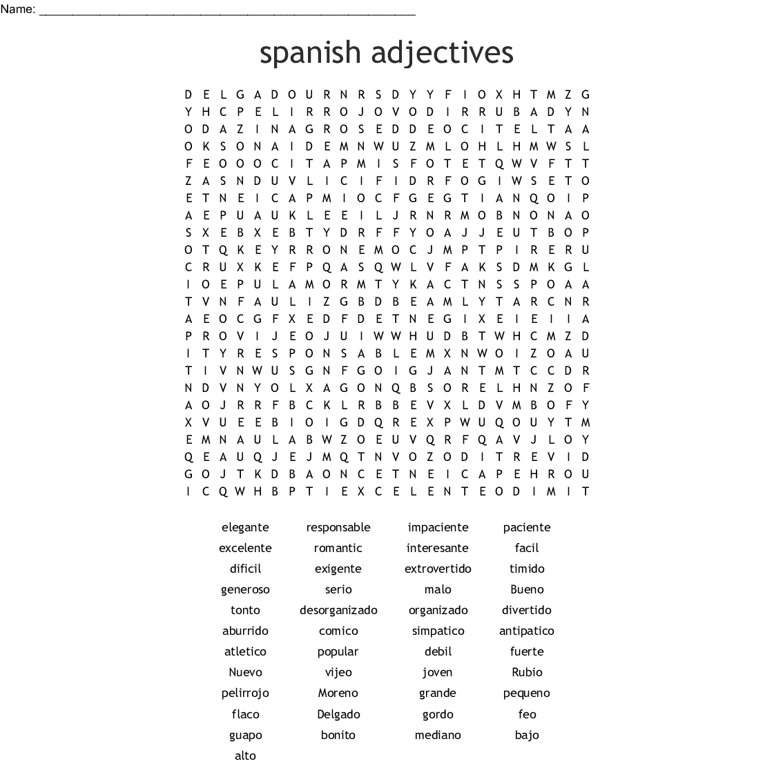 Las Comidas 7 Word Search Answers Printable Spanish Word Search Printable
