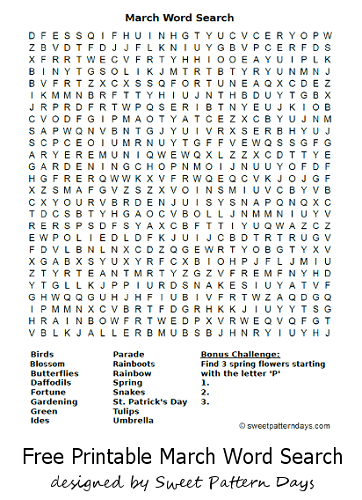 March Word Search Getting To Know You Lettering Letter P