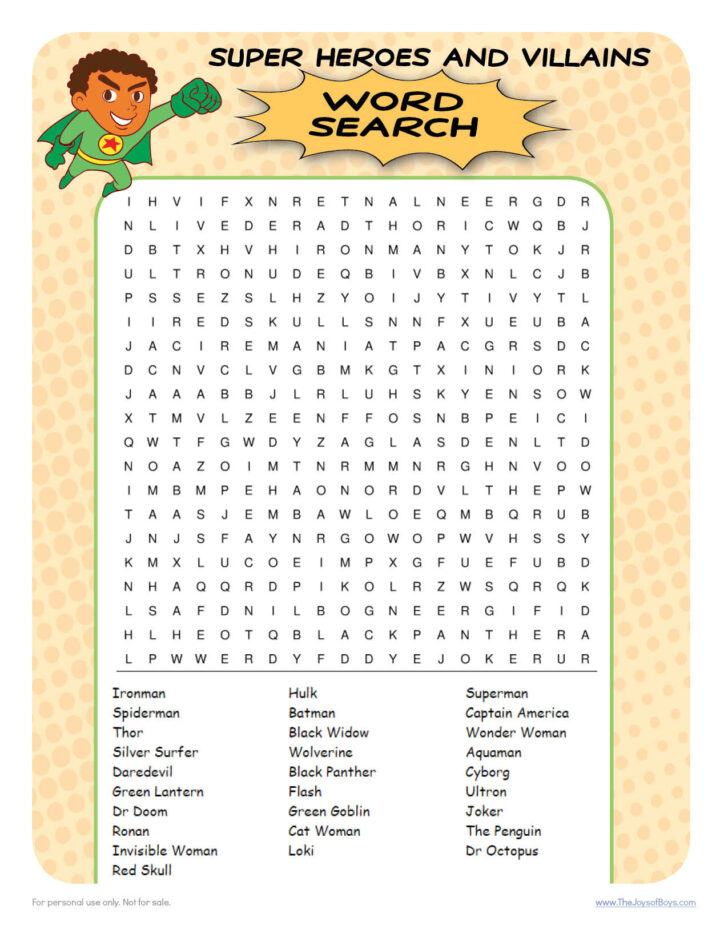 Printable Word Search Games