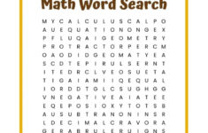 Math Word Search FREE Printable