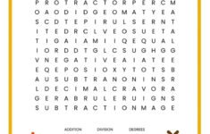 Math Word Search FREE Printable