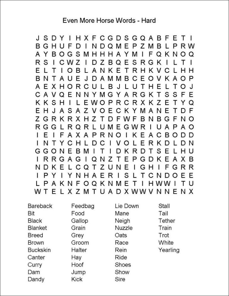 Printable Word Search For Kids Age 10