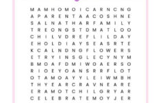 Mother s Day Word Search Printable Worksheet With 12 Mother s Day