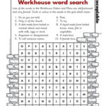 My Life In The Workhouse Word Search FREE Primary KS2 Teaching