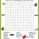 New Orleans Mardi Gras Word Search Carnival Activities And Printables