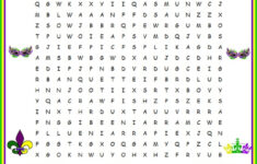 New Orleans Mardi Gras Word Search Carnival Activities And Printables