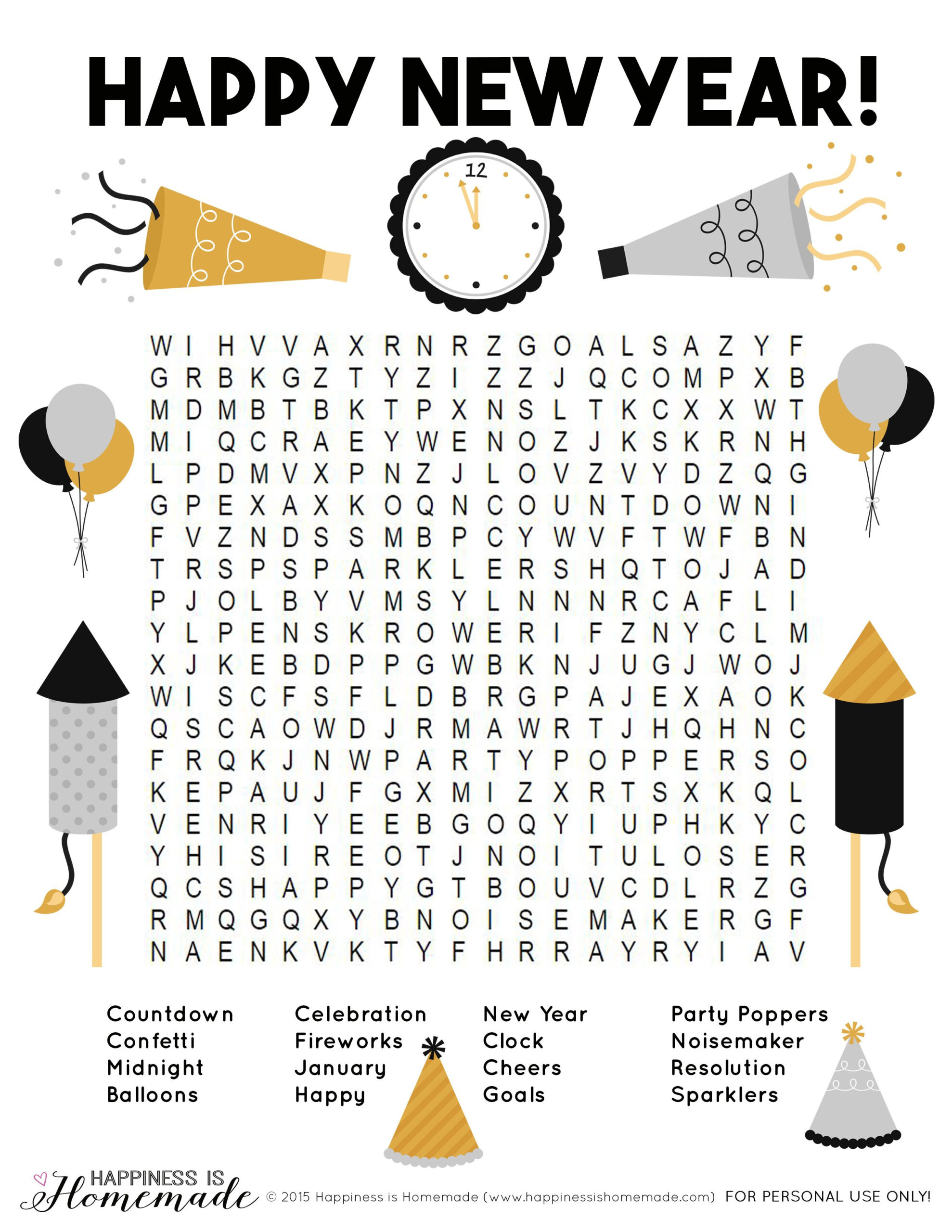 New Year s Word Search For Kids Adults 10 New Year s Eve Activities 