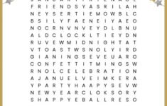 New Year s Word Search Free Printable