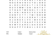 New Year s Word Search Free Printable