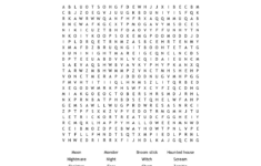 October Word Search Printable Word Search Printable