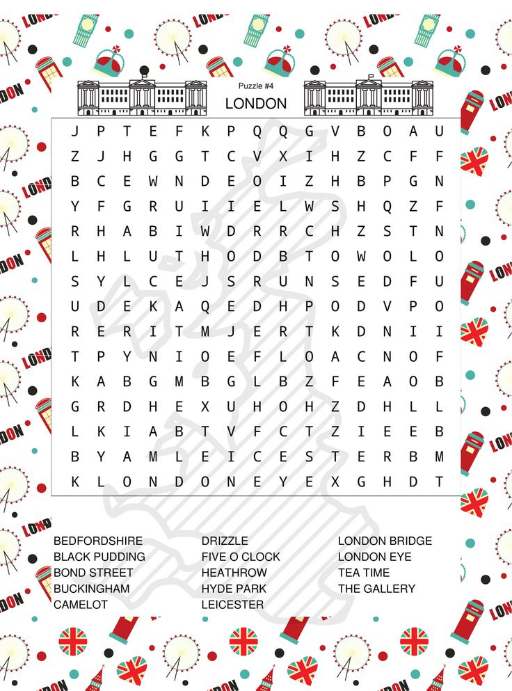 Pin On Word Search Printable London