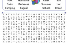 Printable August Word Search Cool2bKids