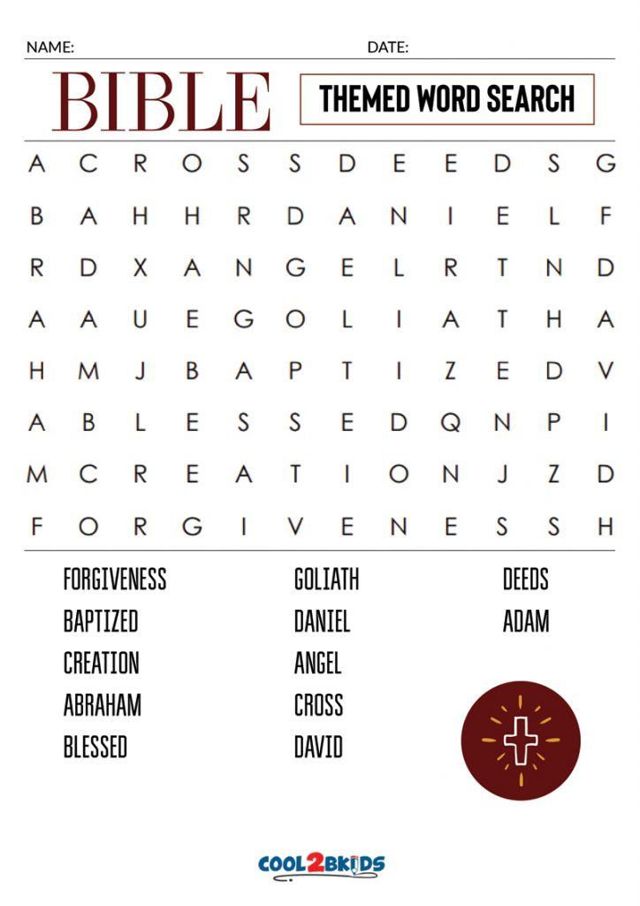 Printable Bible Word Search Cool2bKids