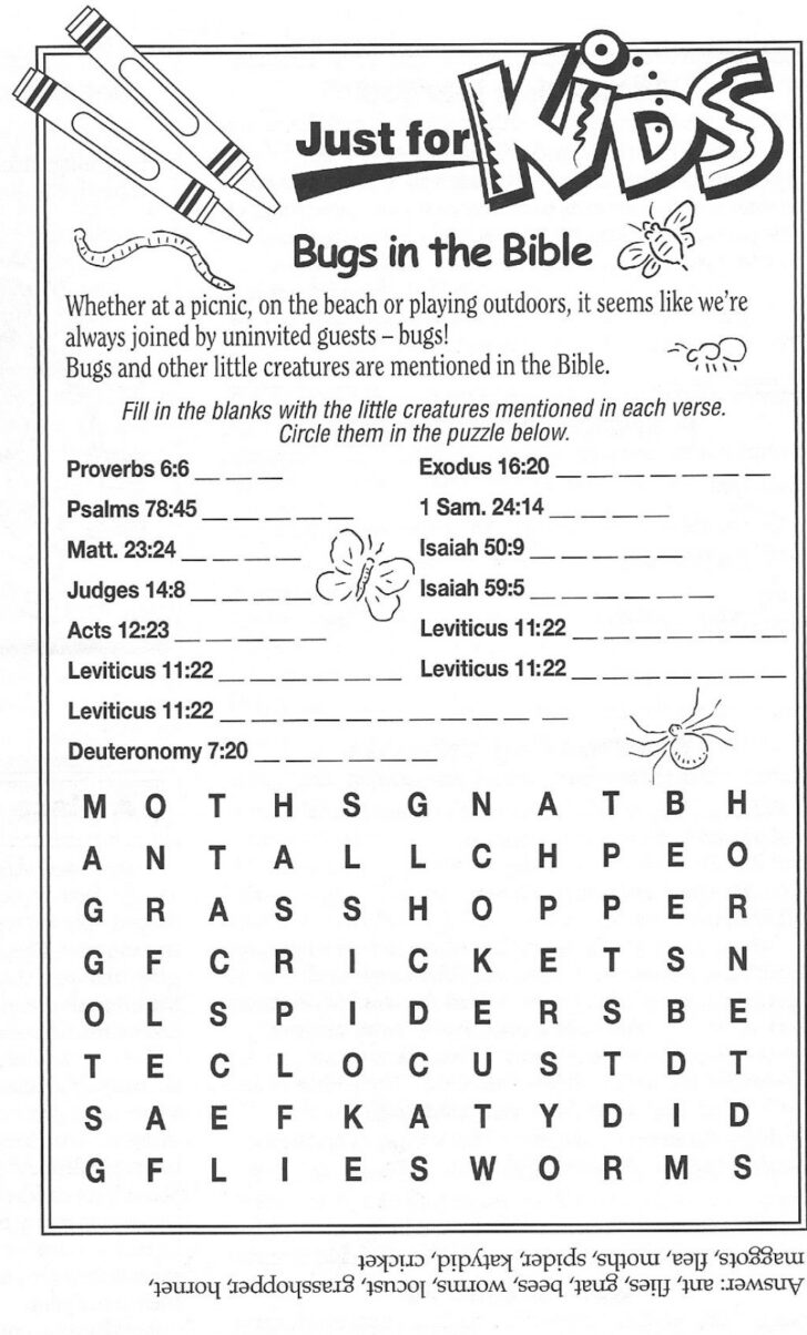 Children’s Bible Word Search Printable