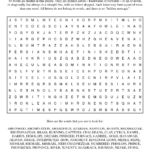 Printable Bible Word Search Puzzles For Youth Word Search Printable