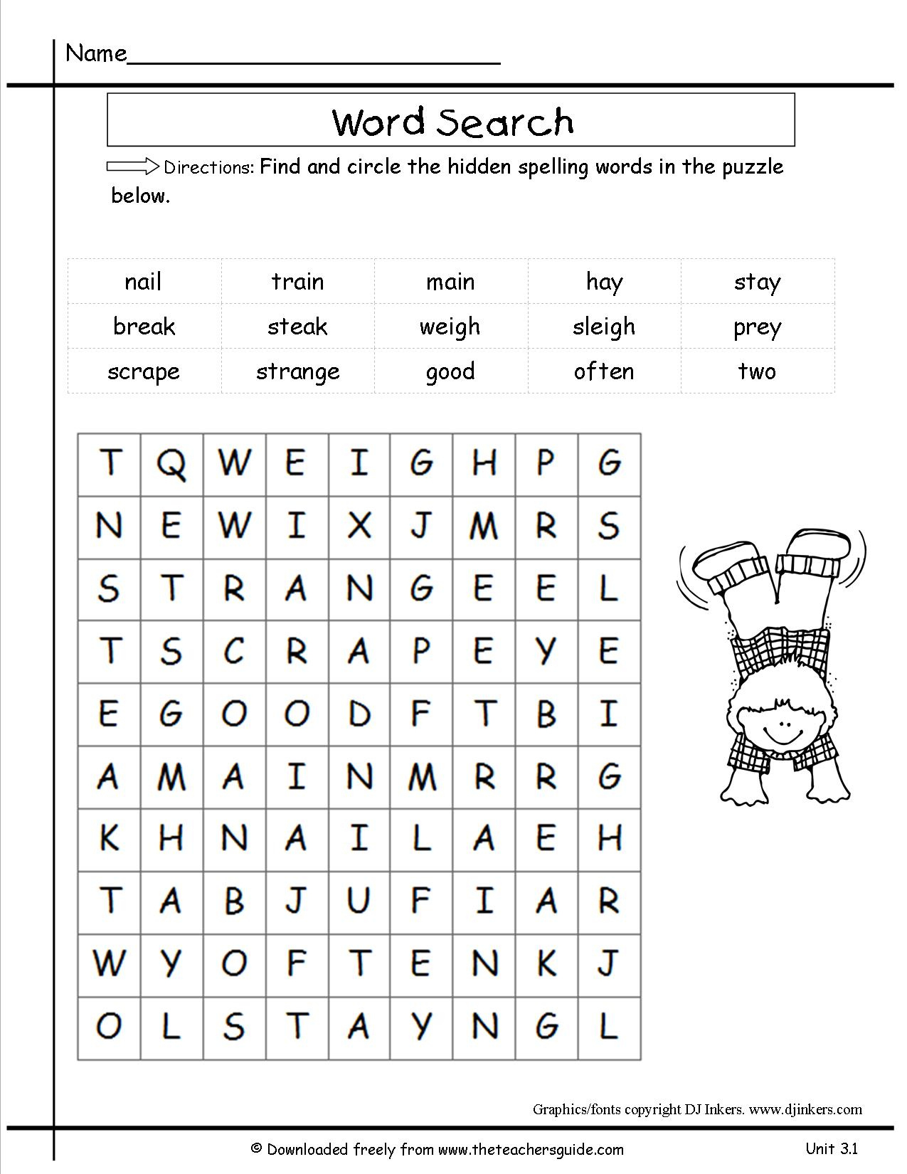 Printable Crossword Puzzles For 2Nd Graders Printable Crossword Puzzles
